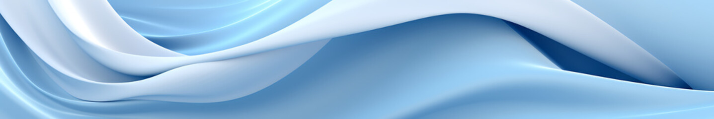 Fototapeta premium Abstract background with blue waves for banner presentation, white and blue, simple, light, satin cloth