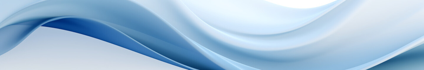 Abstract background with blue waves for banner presentation, white and blue, simple, light, satin cloth