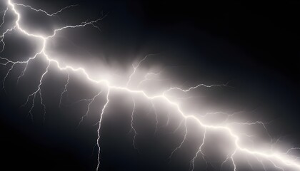 white lightning flash on a black background create with ai