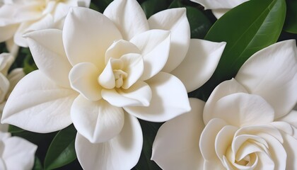 White Gardenia flower background create with ai