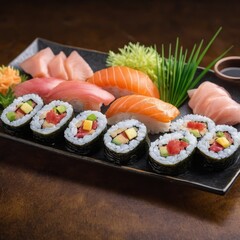 sushi on a plate