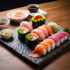 sushi on a plate