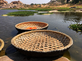 Coracle boats ride experiences at Hampi are always rejuvenating adding a lens with fresh...
