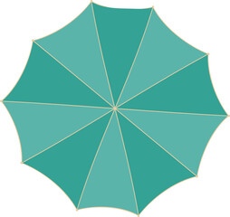 open umbrella from the top clipart