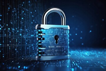 Defaultdigital_padlock_on_abstract_cyber_security_technology
