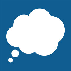 Thought bubble icon, thinking cloud icon for apps and websites. Set of speech bubbles. Speak bubble text, cartoon chatting box, message box.