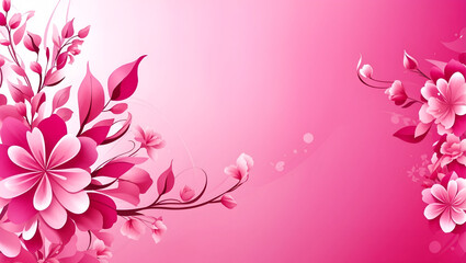 Abstract pink color background on simple floral design wallpaper