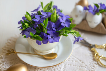 Easter eggs, spring flowers and hot tea, a great holiday.