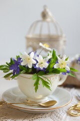 Easter eggs, spring flowers and hot tea, a great holiday.
