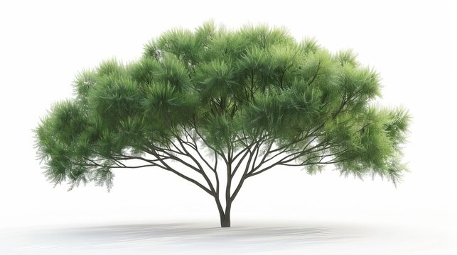 3d illustration of casuarina equisetifolia tree isolated on white background realistic rendering