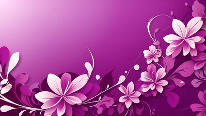 Abstract purple color background on simple floral design wallpaper