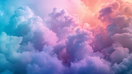 Colorful smoke background, colorful clouds in the sky, colorful background, colorful cloud pattern in the style of colorful clouds