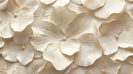 Elegant petals in shades of beige and cream