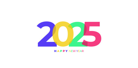 Happy new year 2025 on blue background. Illustration for the festive New Year 2025 celebration background. new year greetings for banners, posters or social media and calendars