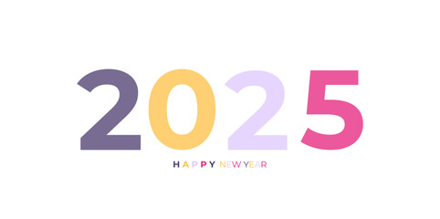 Happy new year 2025 on blue background. Illustration for the festive New Year 2025 celebration background. new year greetings for banners, posters or social media and calendars