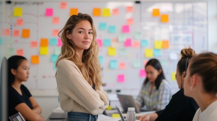 Young Female Professional Leading a Team Meeting