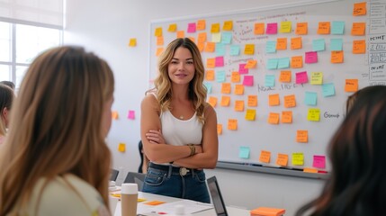 Young Female Professional Leading a Team Meeting