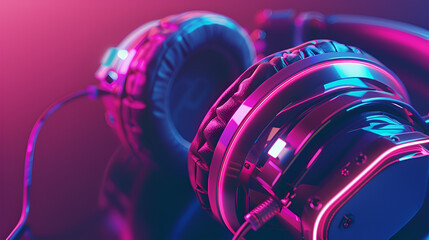 High-performance gaming headphones with a futuristic design 