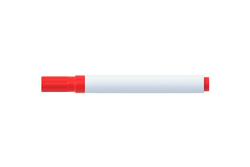 Red felt pen isolated on white background. 3d render