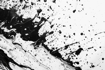 Black and white photograph of a black and white painting of a person