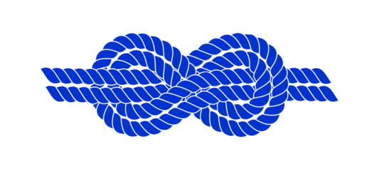 Sailor nautical knot. Nautical rope infinity sign. Png clipart isolated on transparent background