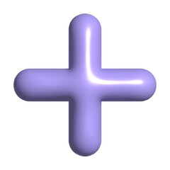 Obraz premium Y2K element plus. 3D trendy Bubble shape. Colorful geometric form for design.