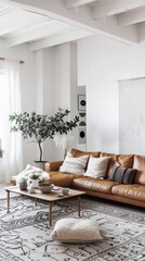 Global Fusion: Eclectic Minimalist Living Space Inspired by Scandinavian, Japanese, Nordic, and Danish Designs
