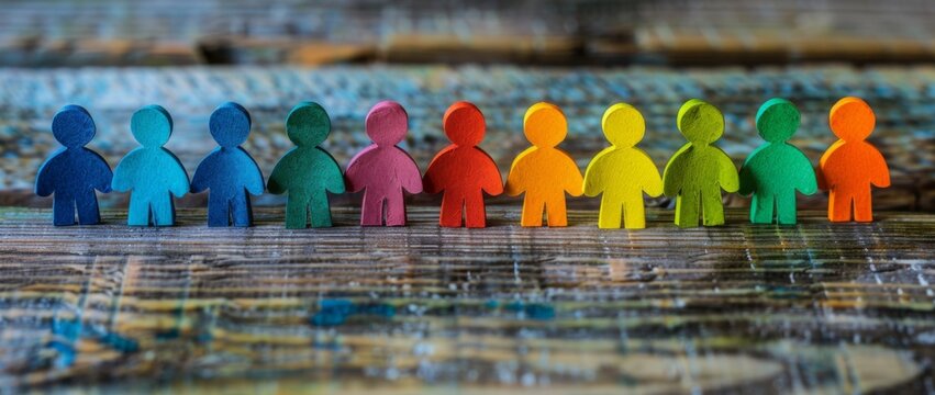 People of all colors holding hands, inclusive business mindset values dignity and respect for all individuals