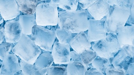 Obraz premium Crystal clear ice cubes as background, top view