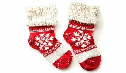 christmas socks isolated on a white background