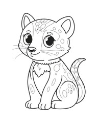 Animal coloring  book  page  for kids