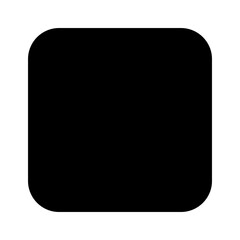 Black square on white background. isolated Black square.