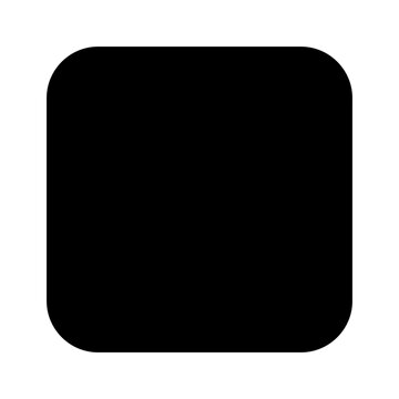 Black square on white background. isolated Black square.