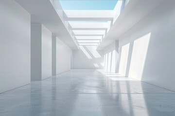 Empty hall of modern architectures 
