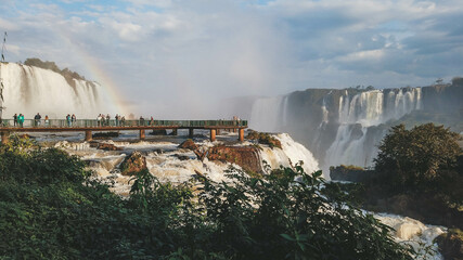 Beautiful brazilian side of the Iguazu falls. Top destination in South America. 