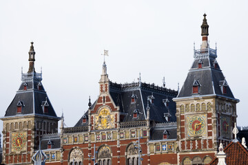 Naklejka premium Train Station in Amsterdam