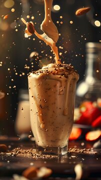 Vanilla Extract Added to Artful and Tempting Smoothie Composition