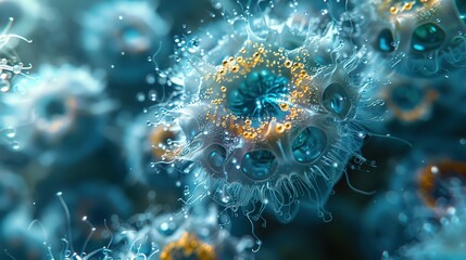 Graceful Amoebas in Motion A Glimpse into the Invisible World of Microscopic in Water