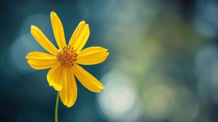 Yellow flower with smooth background