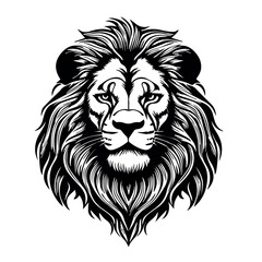 Brave Lion Face Logo Design