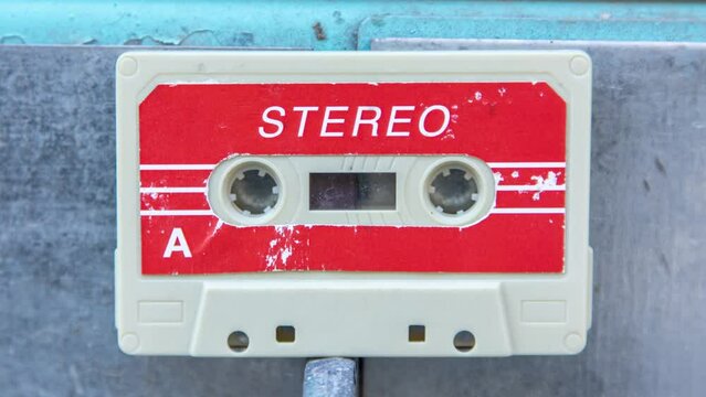 ghetto blaster against changing urban backgrounds