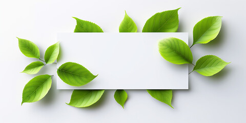 Green eco background with leaves