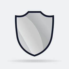 Shield Icon in trendy flat style isolated on grey background. Sheild symbol for your web site design, logo, app, UI/ux. Vector design element illustration