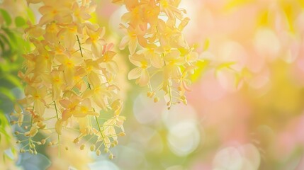 Obraz premium A yellow flower with a blue background