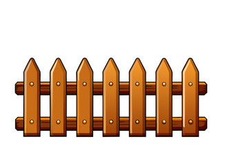 wooden fence isolated on white