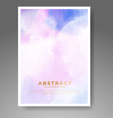 Cards with watercolor background. Design for your cover, date, postcard, banner, logo.