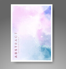 Cards with watercolor background. Design for your cover, date, postcard, banner, logo.
