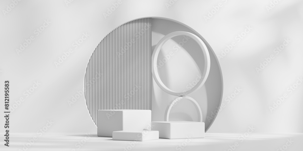 Poster podium minimal for product display showcase presentation 3d rendering