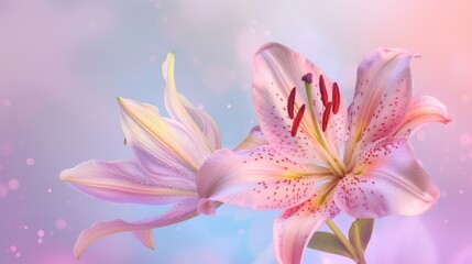 A bouquet of flowers with pink and blue flowers