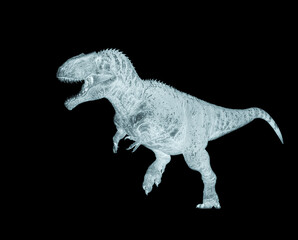 giganotosaurus is running on white background © DM7
